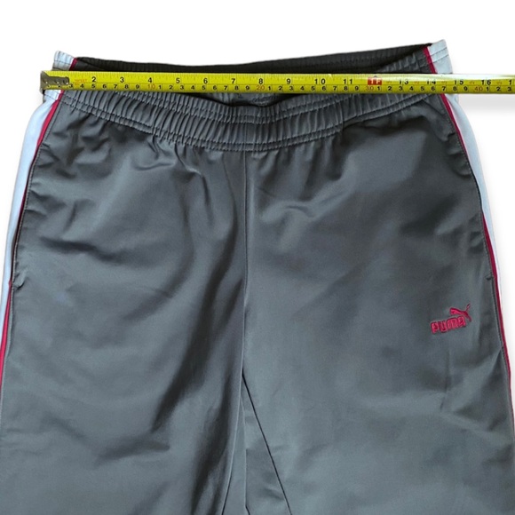 Puma track pants gray with white side stripe, pockets, loose fit, size small - Picture 10 of 13